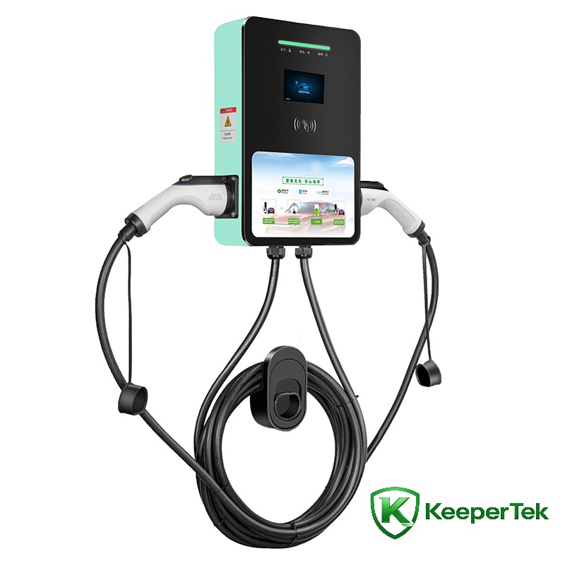 7KW/14KW plankostaranta unuopa kaj duobla pafilo AC-ŝarga stako KT-HC06